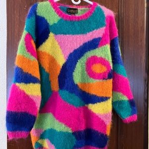(SOLD) Vintage Mod Mohair blend Sweater Sz L